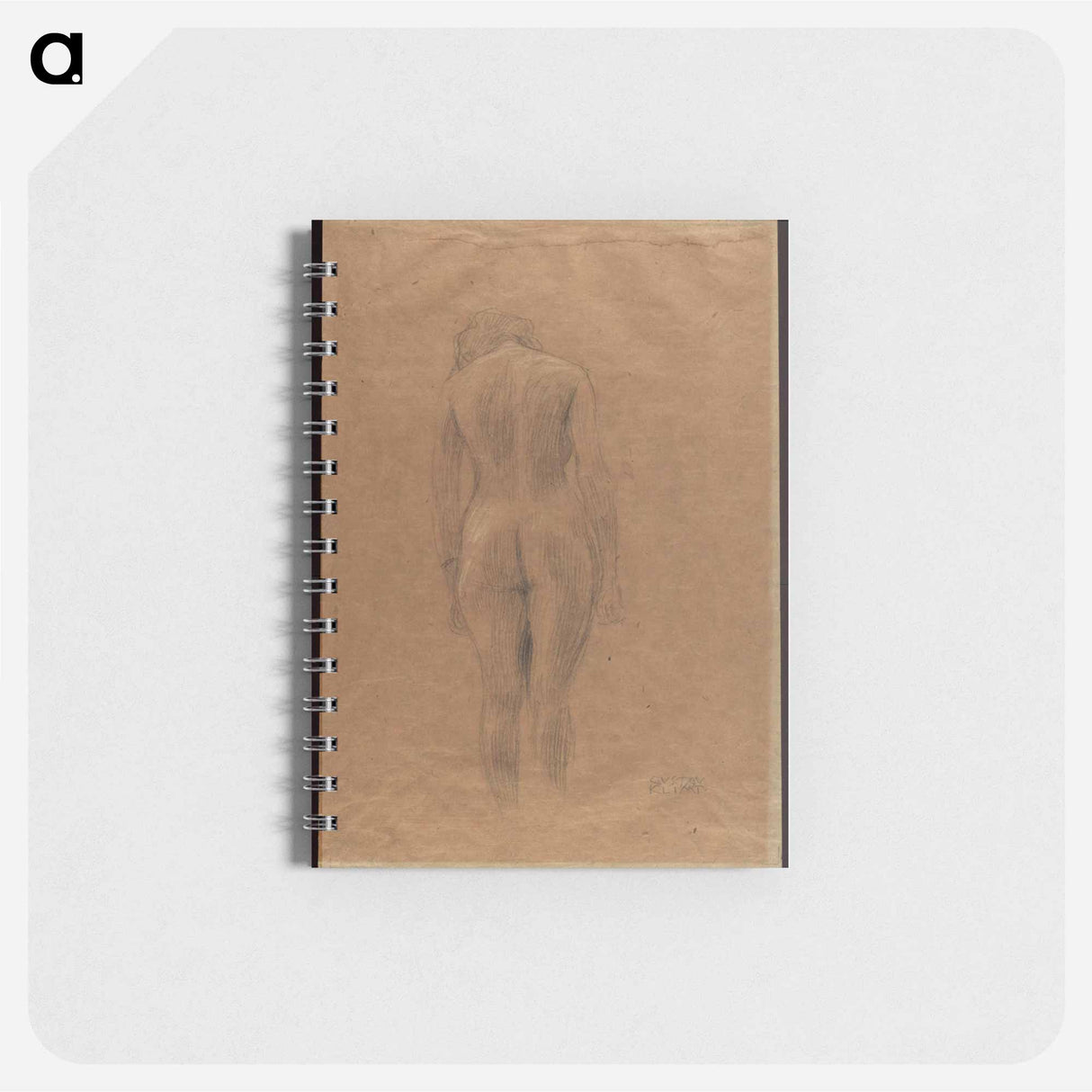 Standing female nude from the back - グスタフ クリムト Memo.