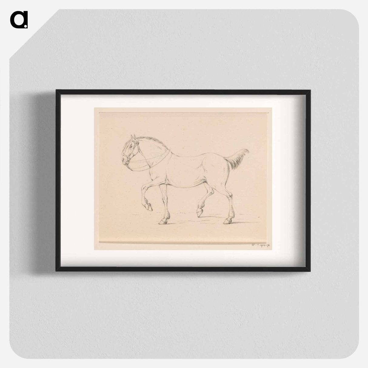 Stappend paard, naar links - ジャン ベルナール Poster.