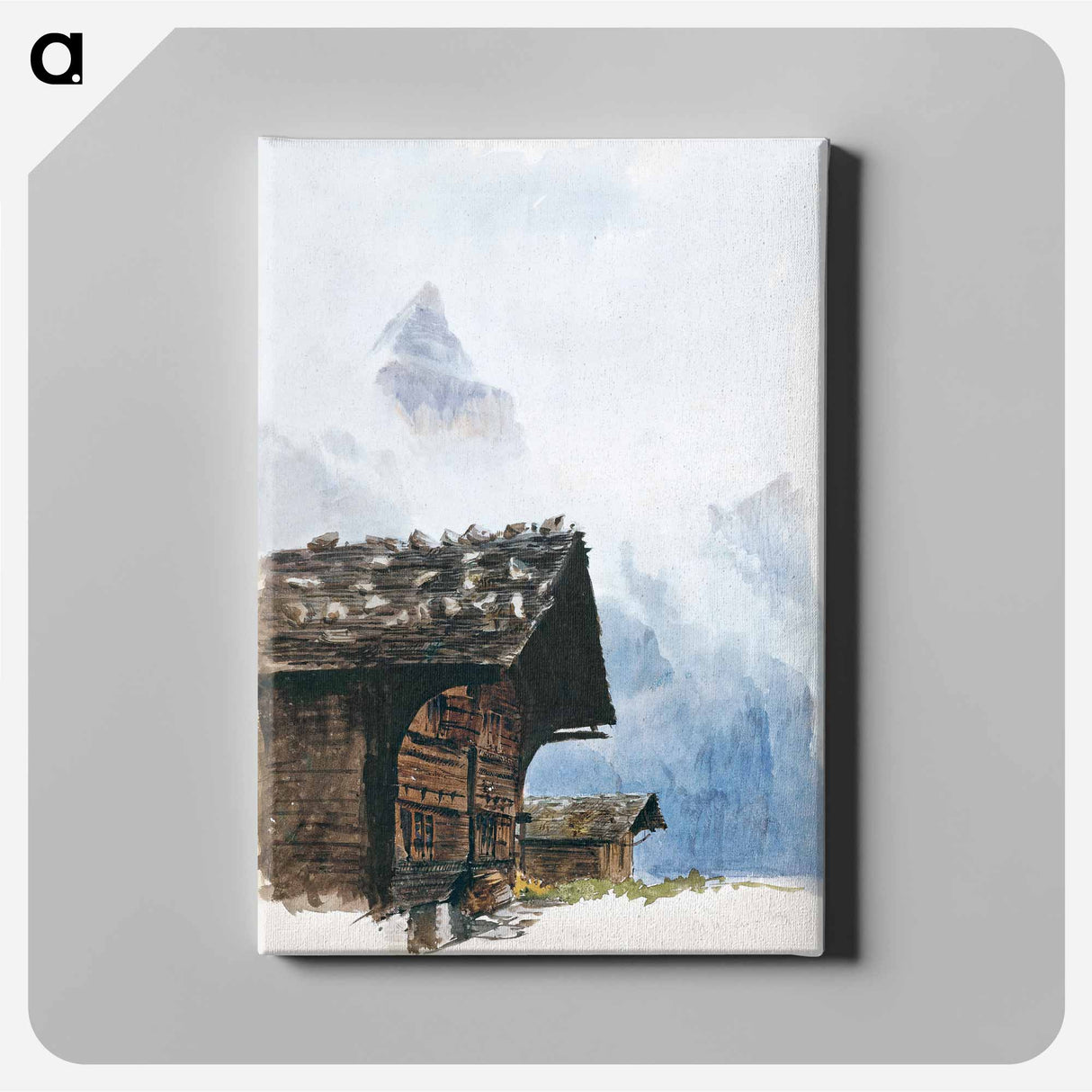 アートパネル-Chalets, Mürren from Splendid Mountain Watercolours Sketchbook by John Singer Sargent - ジョン シンガー サージェント Canvas.
