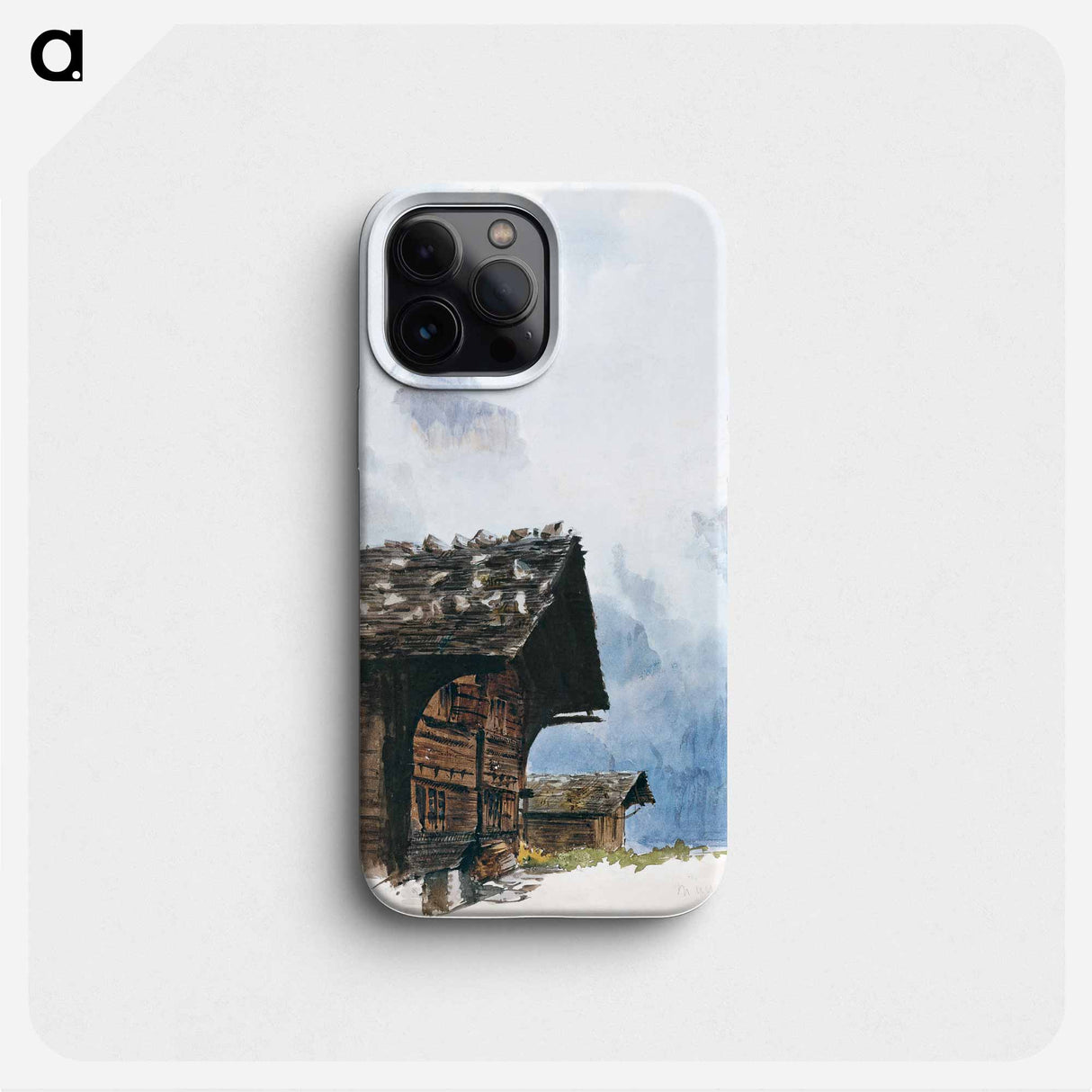 Chalets, Mürren from Splendid Mountain Watercolours Sketchbook by John Singer Sargent - John Singer Sargent Phone Case.