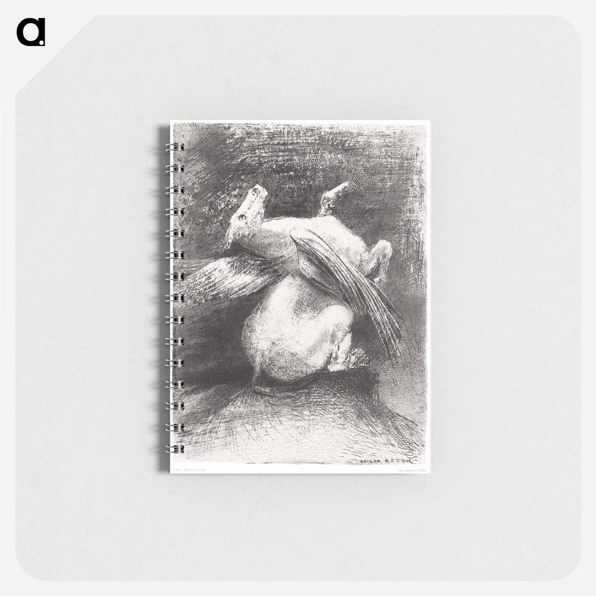 The Impotent Wing Did Not Lift the Animal Into That Black Space - オディロン ルドン Memo.