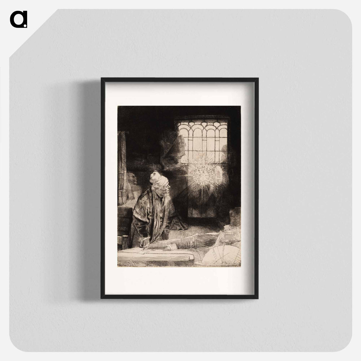 アートポスター-A Scholar in His Study (Faust) - レンブラント ファン レイン Poster.