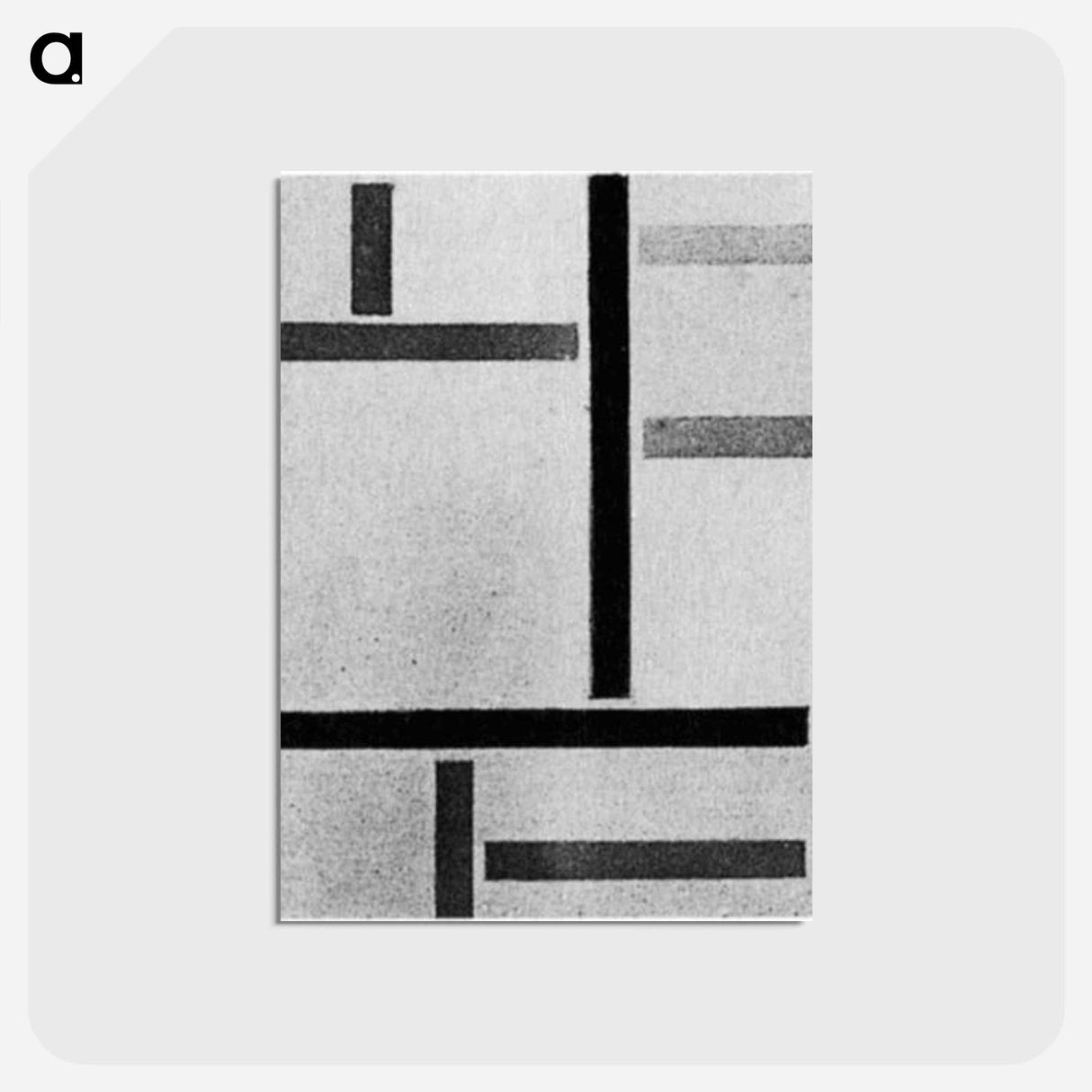 アートポストカード-Composition XXV - テオ ファン ドゥースブルフ Postcard.