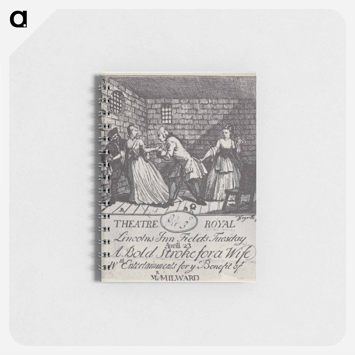 アートメモ帳-Benefit ticket (Mr Milward)' A Bold Stroke for a Wife - ウィリアム ホガース Memo.