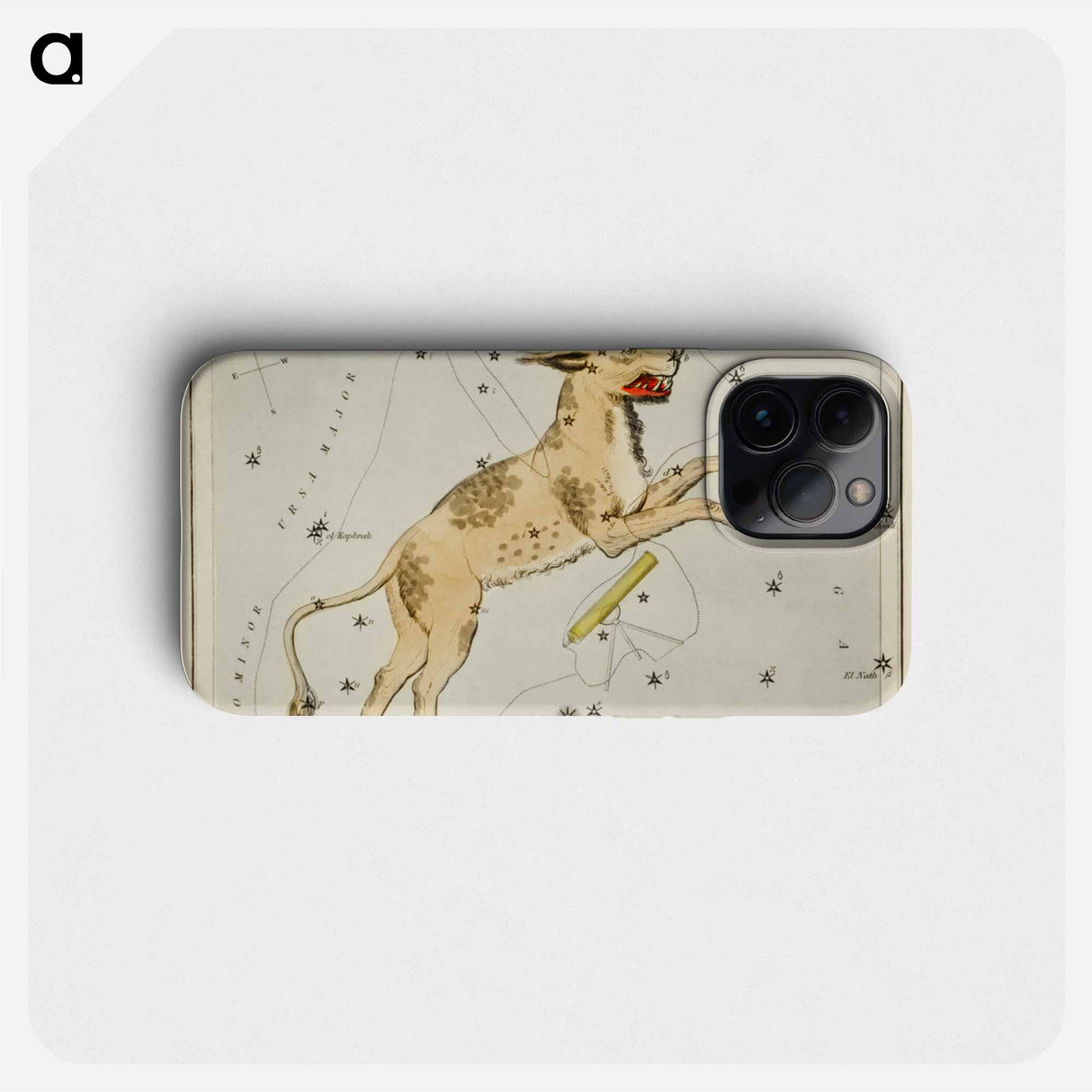 Sidney Hall’s astronomical chart illustration of Lynx and the Telescopium Herschilii - アンティーク地図 Phone Case.