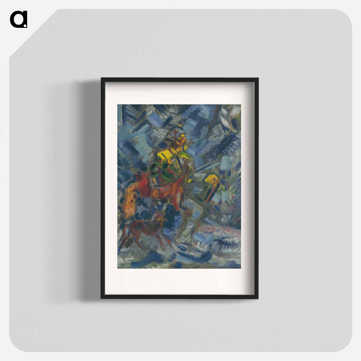 Hunter in a blue forest - アーノルド ピーター ワイズ クビンチャン Poster.