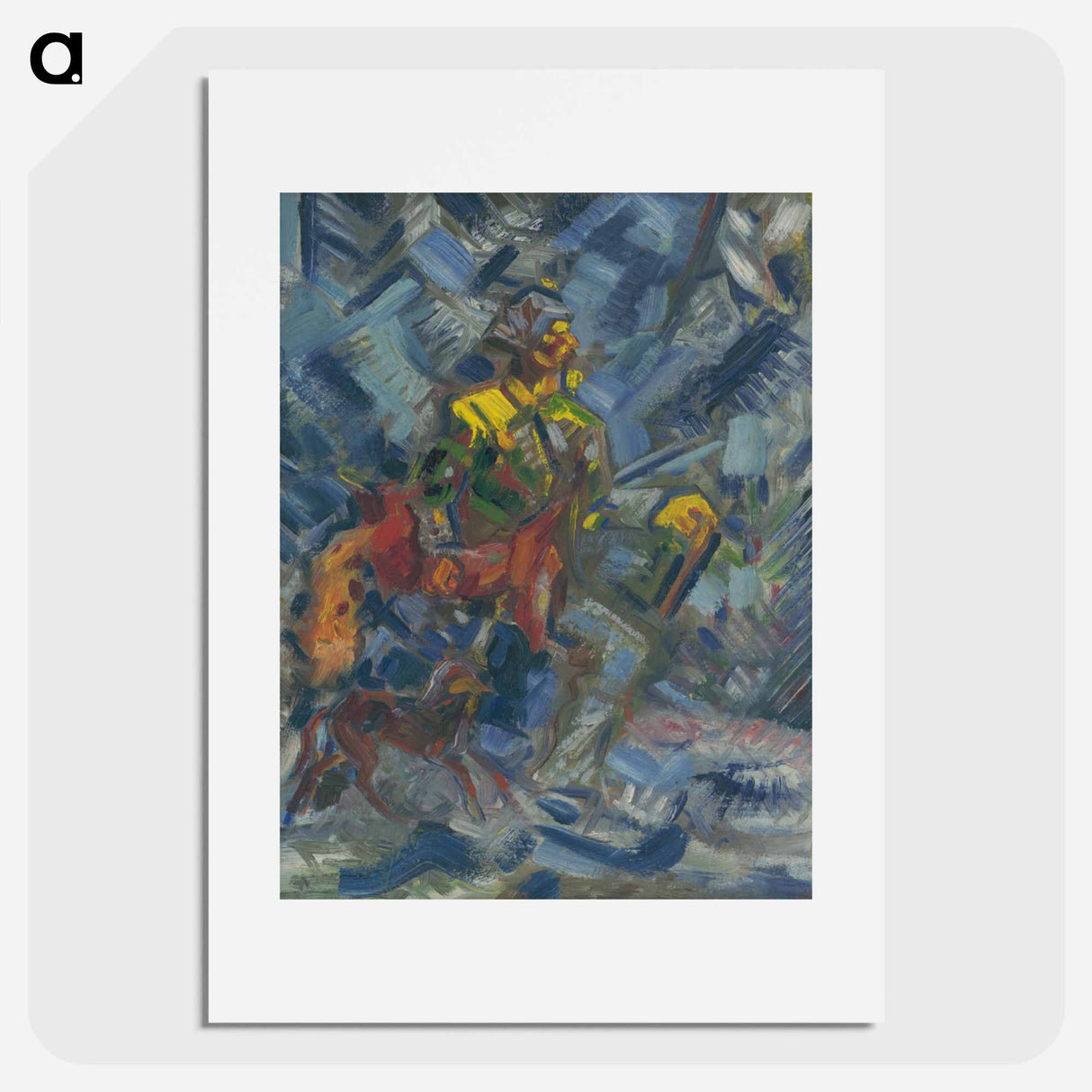 Hunter in a blue forest - アーノルド ピーター ワイズ クビンチャン Poster.