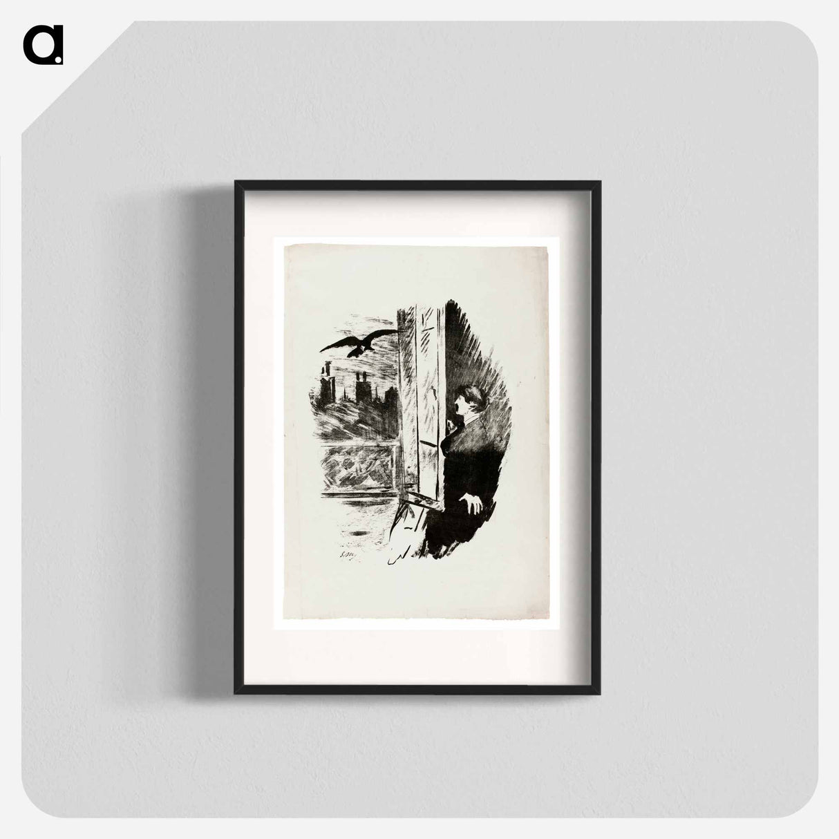 At the window - エドゥアール マネ Poster.