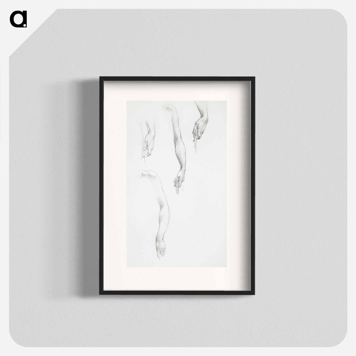 Studies of Arms and Hands - エドワード バーン ジョーンズ Poster.