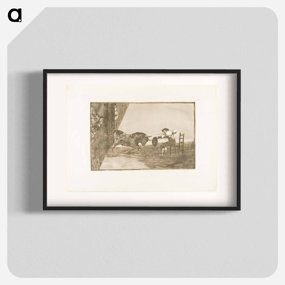 The daring of Martincho in the ring at Saragossa - Francisco de Goya Poster.