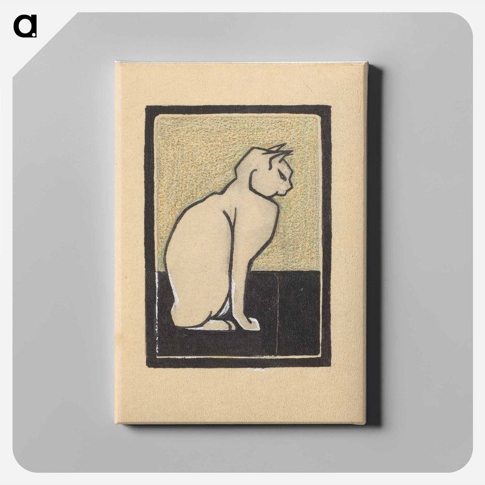 Zittende kat - Julie de Graag Canvas.