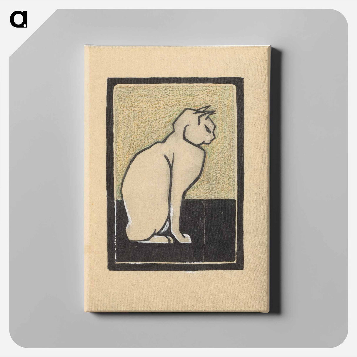 Zittende kat - Julie de Graag Canvas.