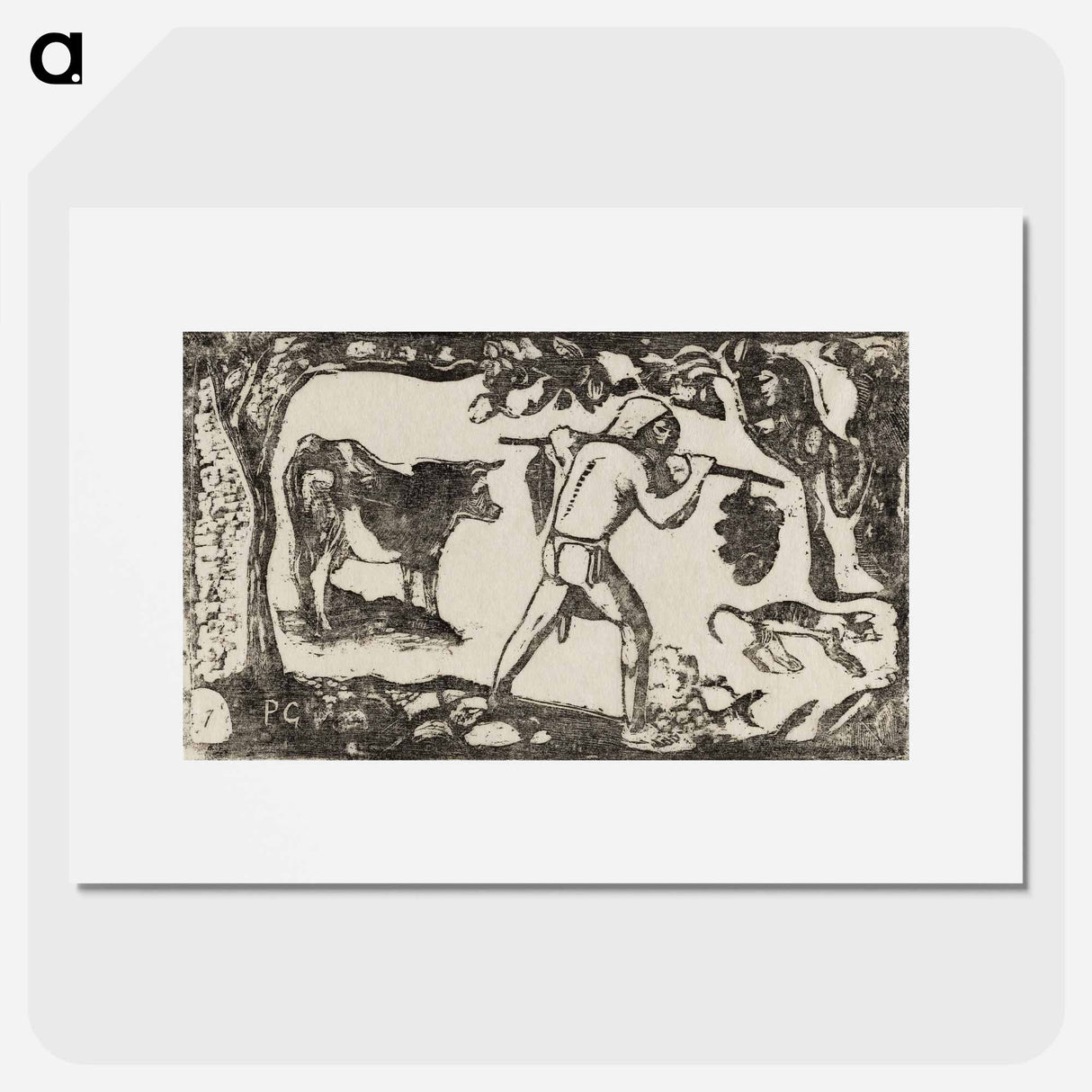 Tahitian Carrying Bananas - Paul Gauguin Poster.