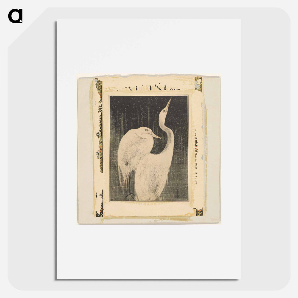 Twee zilverreigers - Theo van Hoytema Poster.