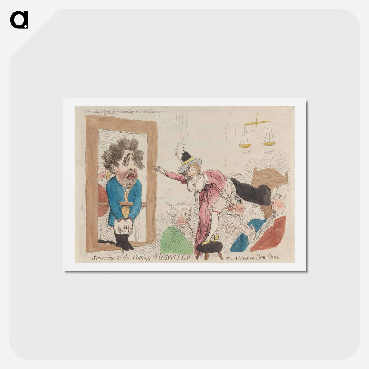 アートポストカード-Swearing to the Cutting Monster or - A Scene in Bow Street
- イェール大学アートギャラリー Postcard.