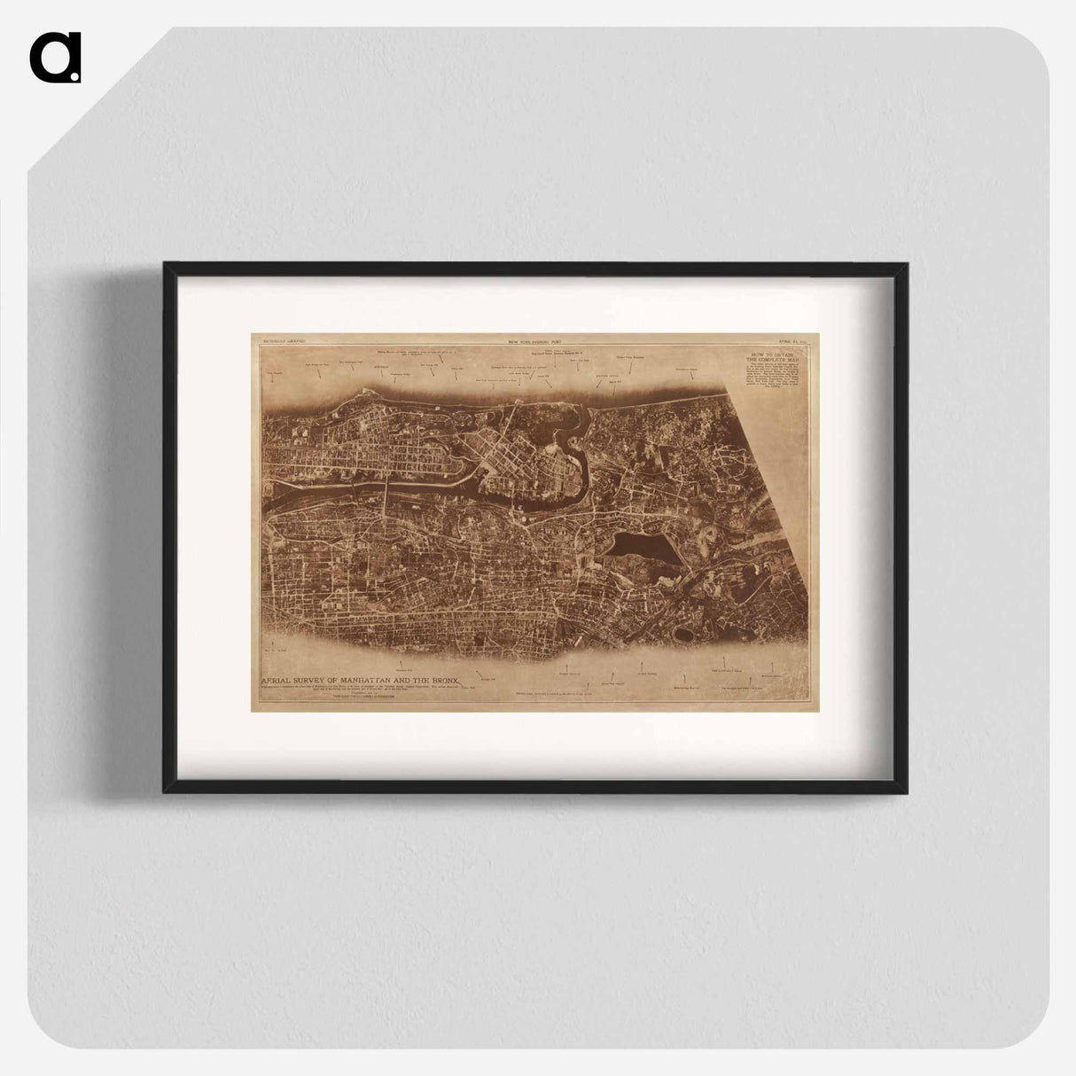 New York City - アンティーク地図 Poster.