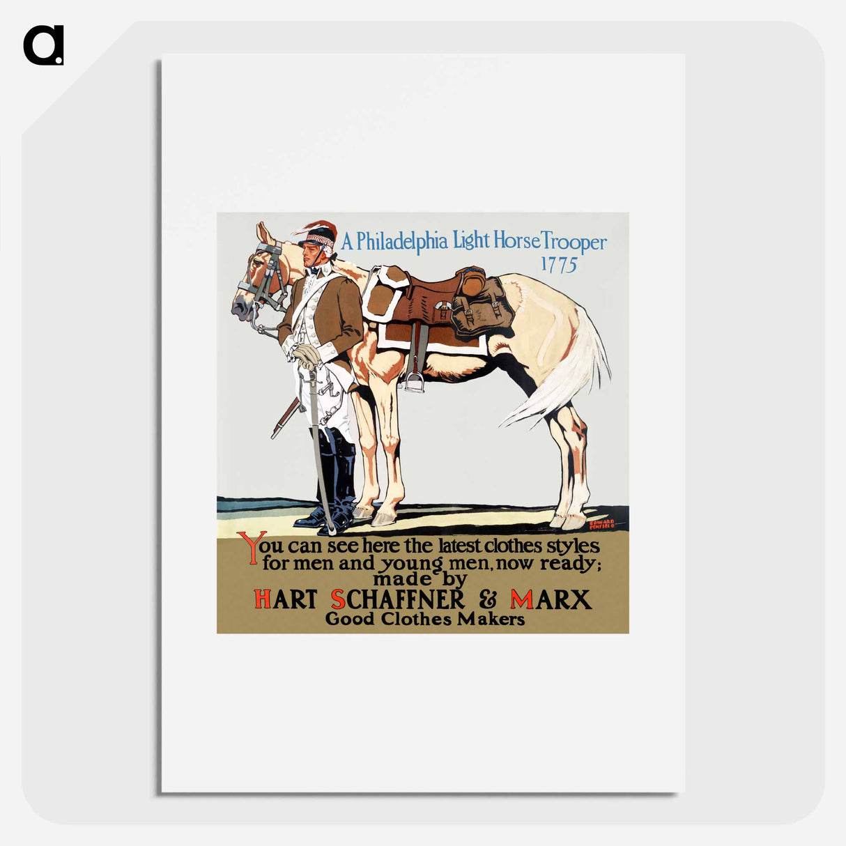 アートポスター-A Philadelphia light horse trooper - エドワード ペンフィールド Poster.