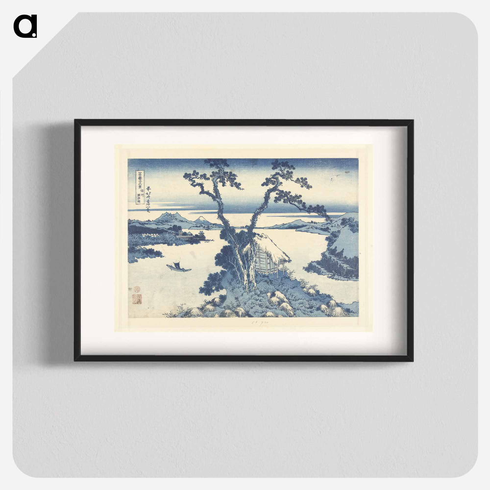 A View of Mount Fuji Across Lake Suwa - Katsushika Hokusai Poster.