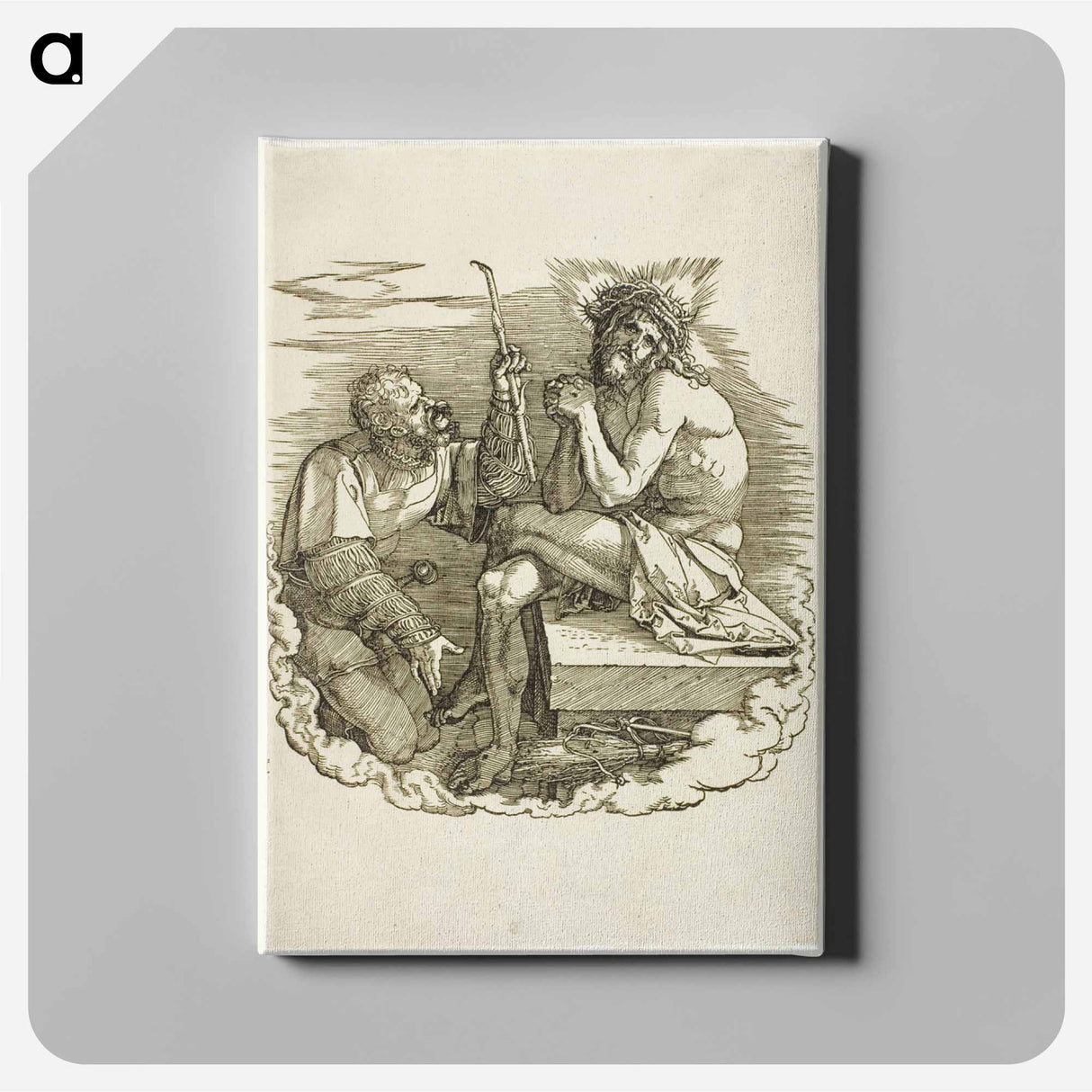 Christ, Man of Sorrows, Mocked by a Soldier - アルブレヒト デューラー Canvas.