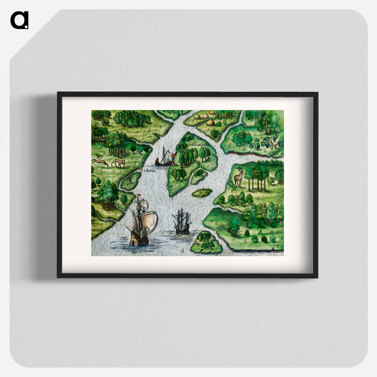 Port Royal, South Carolina - アンティーク地図 Poster.