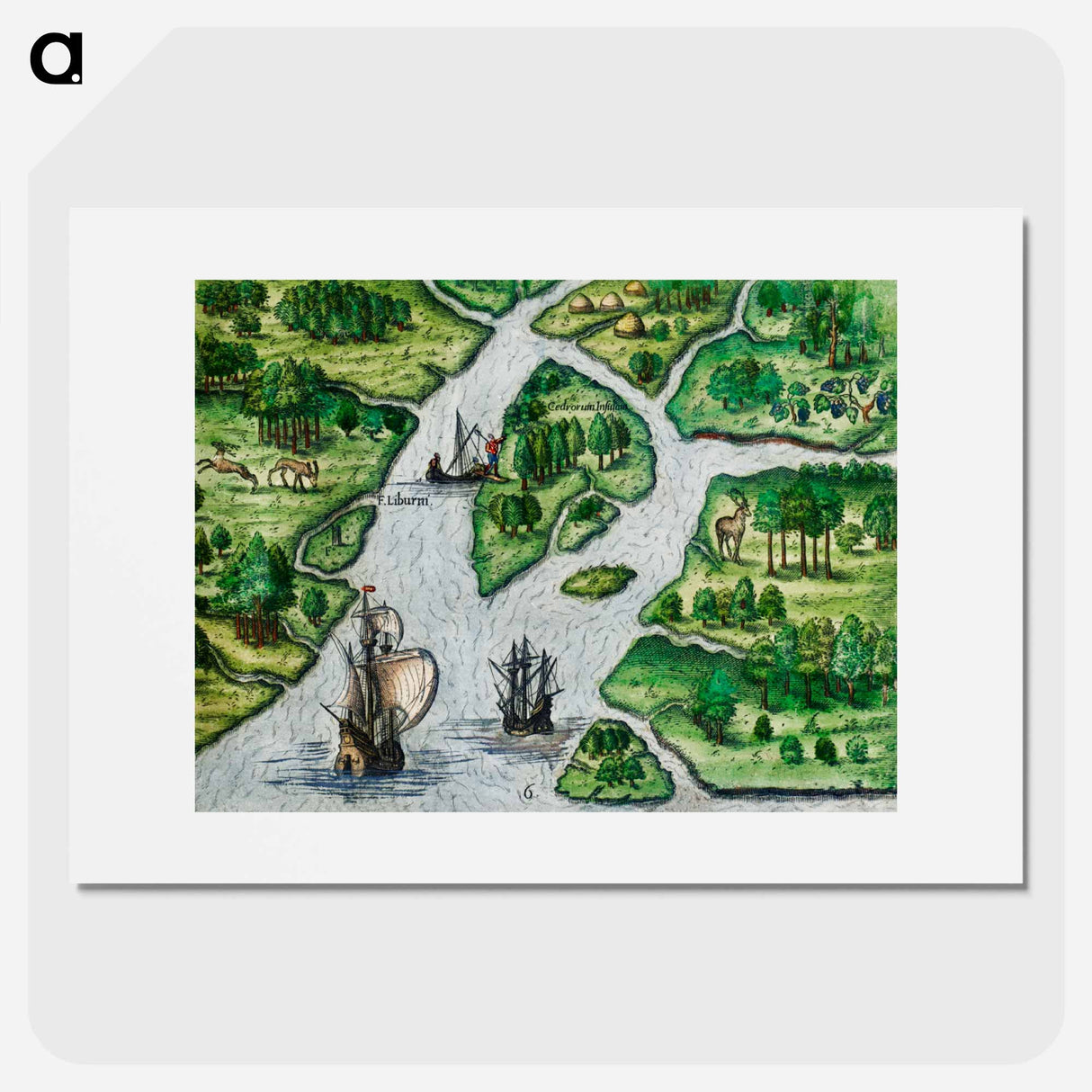 Port Royal, South Carolina - アンティーク地図 Poster.