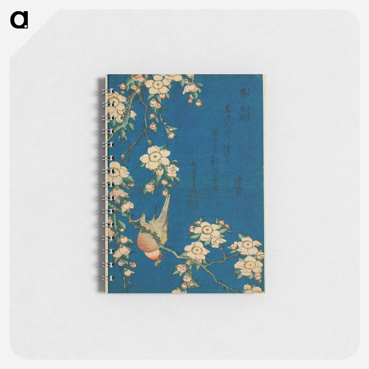 Hokusai's Bullfinch - 葛飾 北斎 Memo.