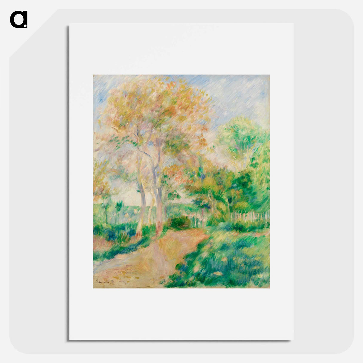 アートポスター-Autumn Landscape - ピエール オーギュスト ルノワール Poster.