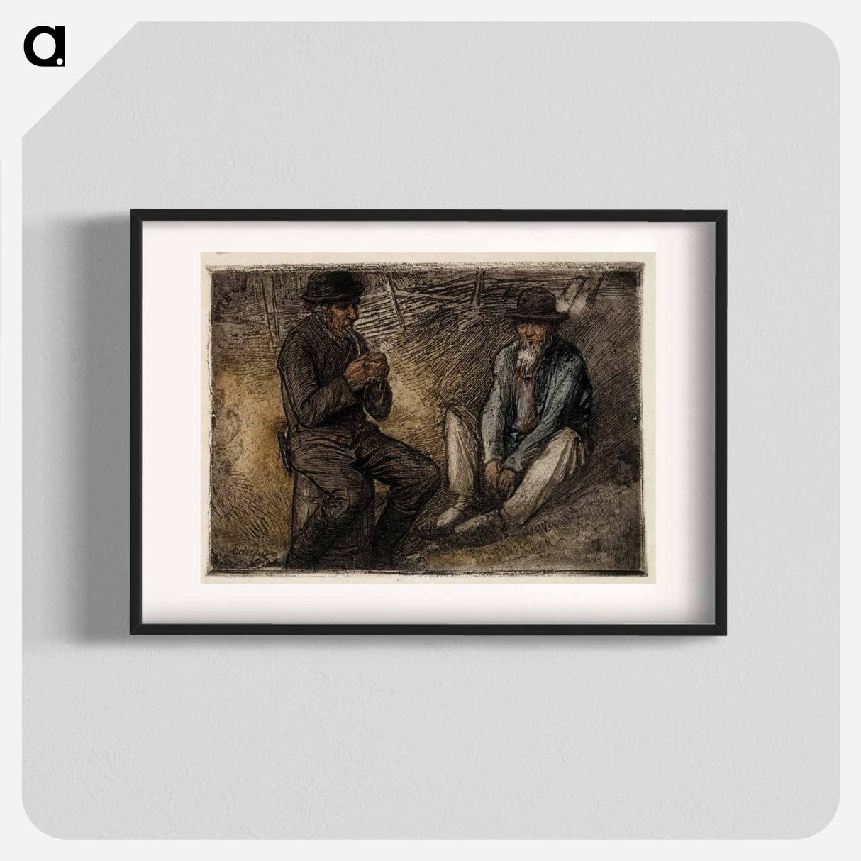 Peasant life - アルバート エーデルフェルト Poster.