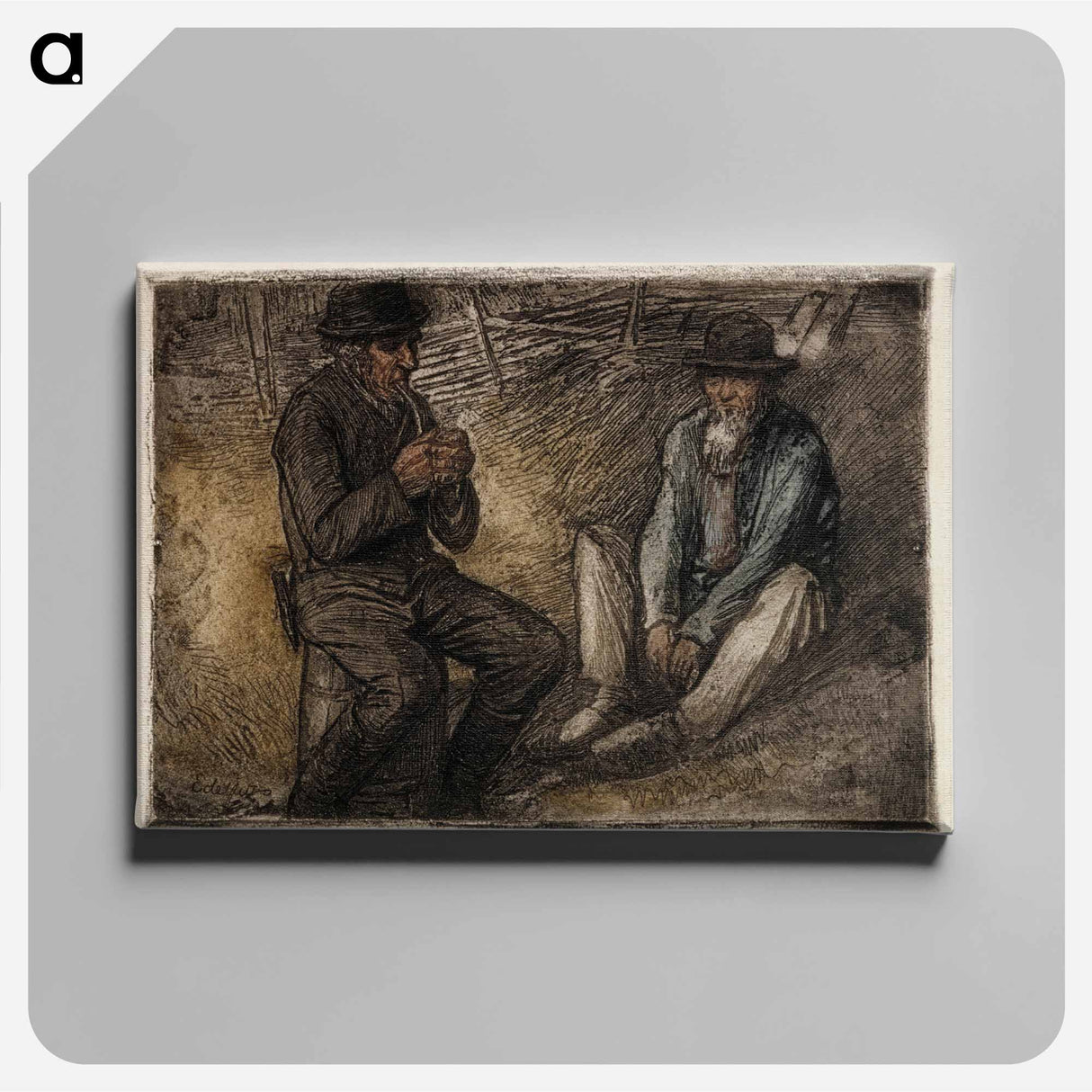 Peasant life - アルバート エーデルフェルト Canvas.