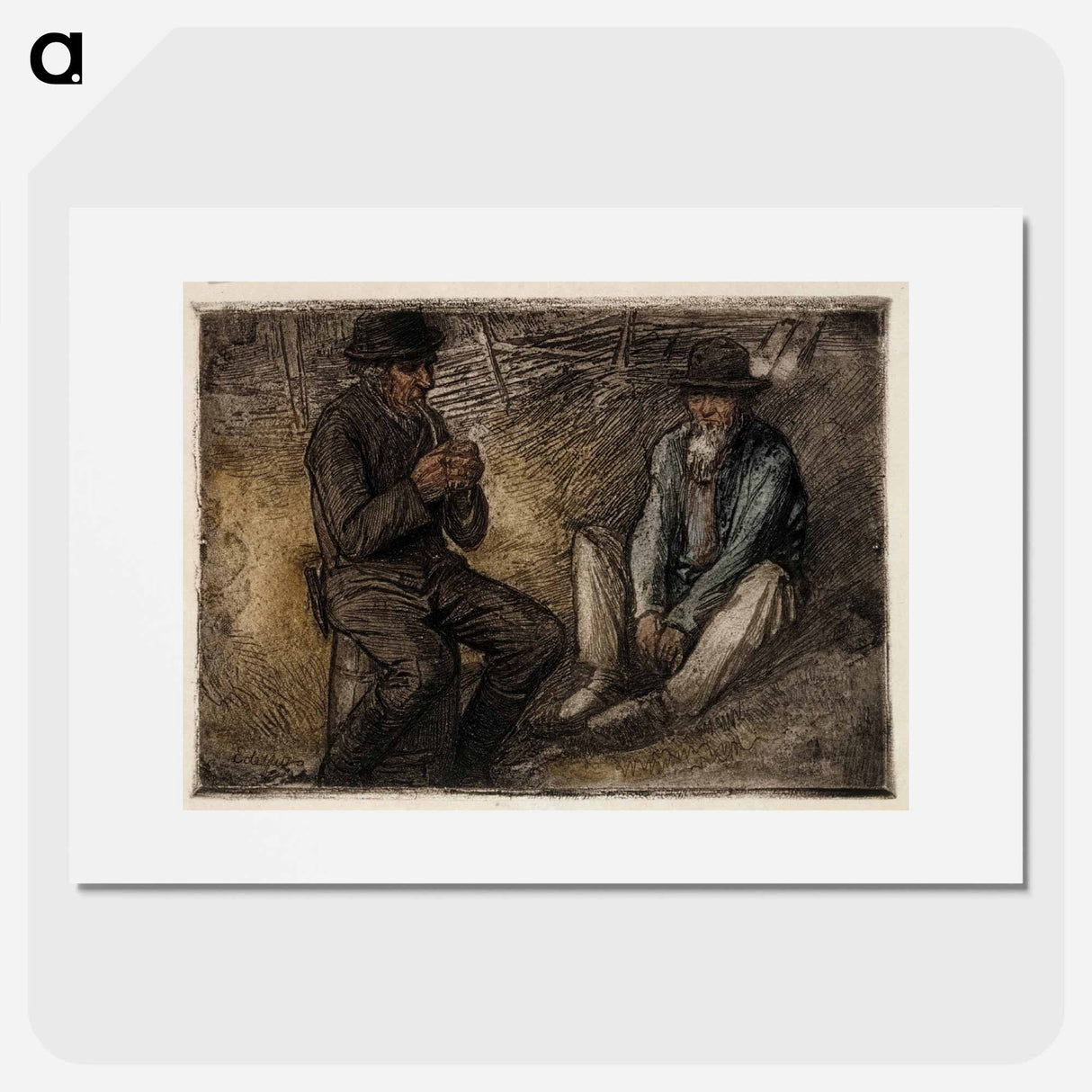 Peasant life - アルバート エーデルフェルト Poster.