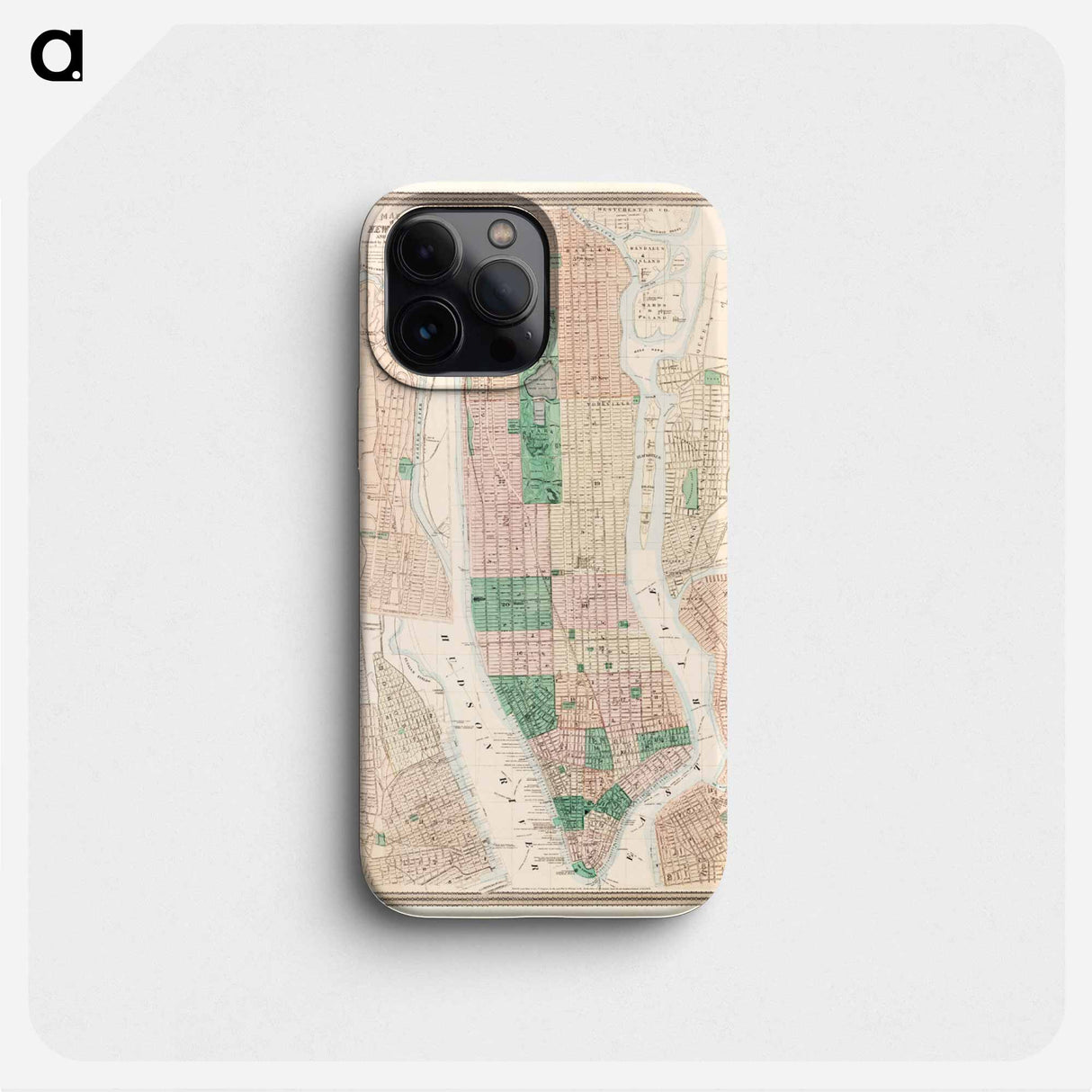 Map of New York and vicinity - アンティーク地図 Phone Case.