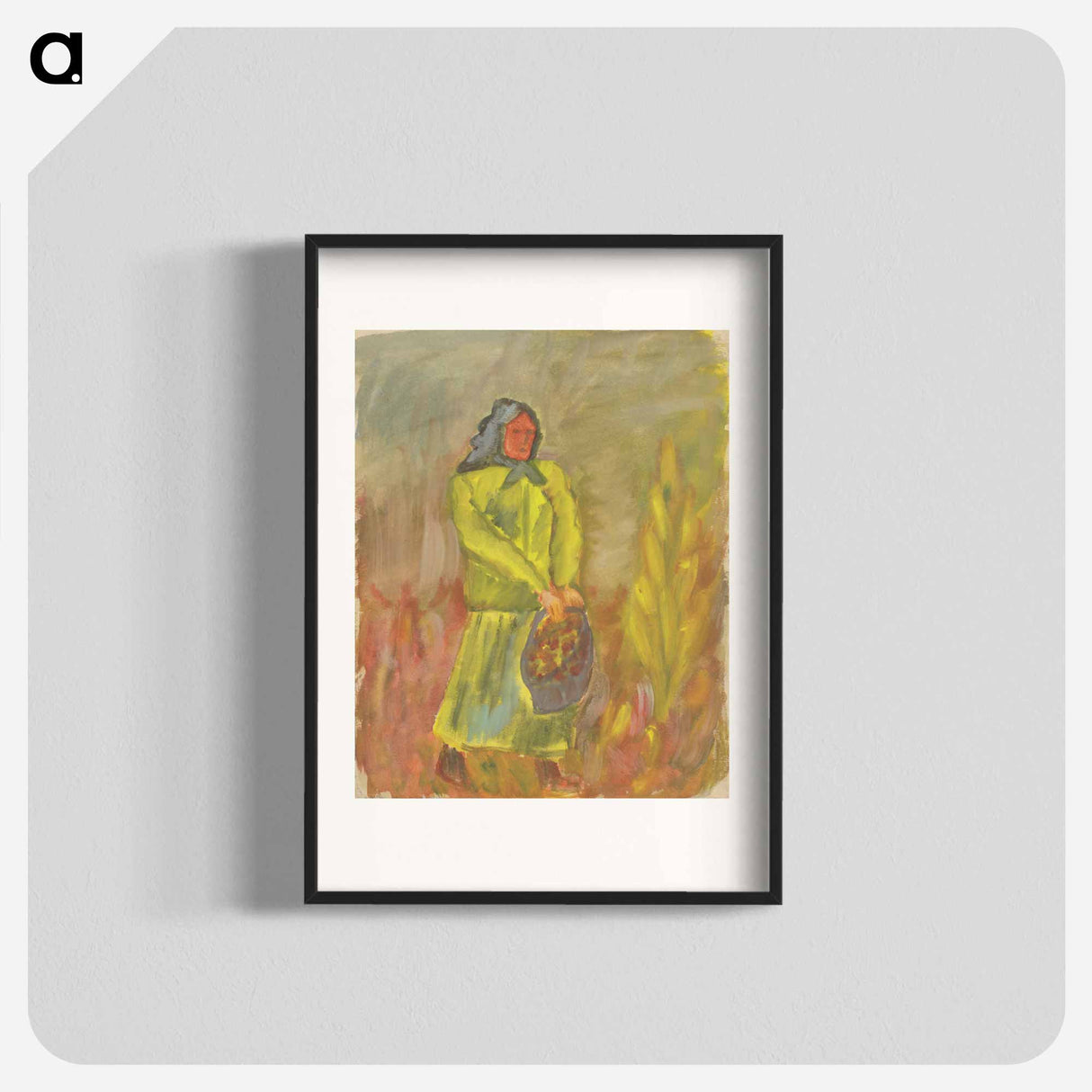 Woman with a basket - アーノルド ピーター ワイズ クビンチャン Poster.