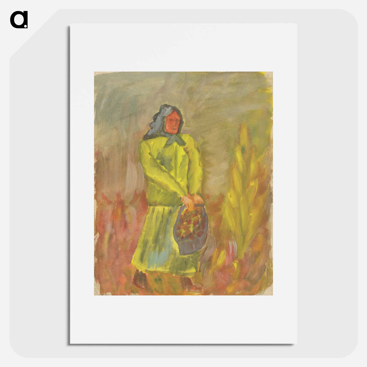 Woman with a basket - アーノルド ピーター ワイズ クビンチャン Poster.