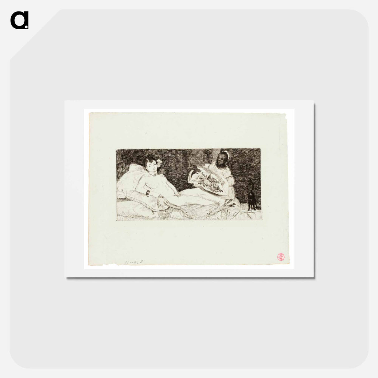 アートポストカード-Olympia - エドゥアール マネ Postcard.