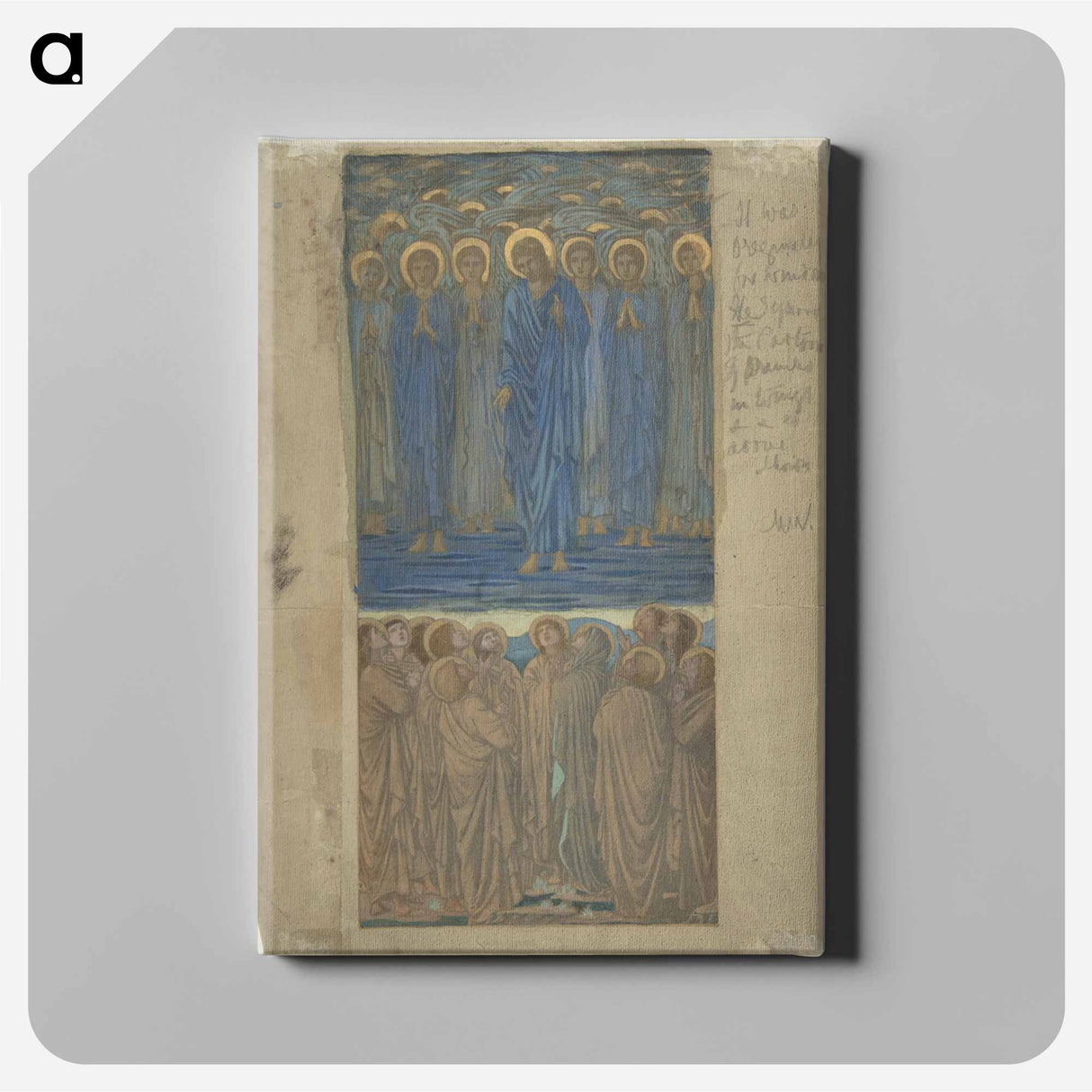 Ascension of Christ (Acts I, 1–9): Study for stained-glass window - エドワード バーン ジョーンズ Canvas.