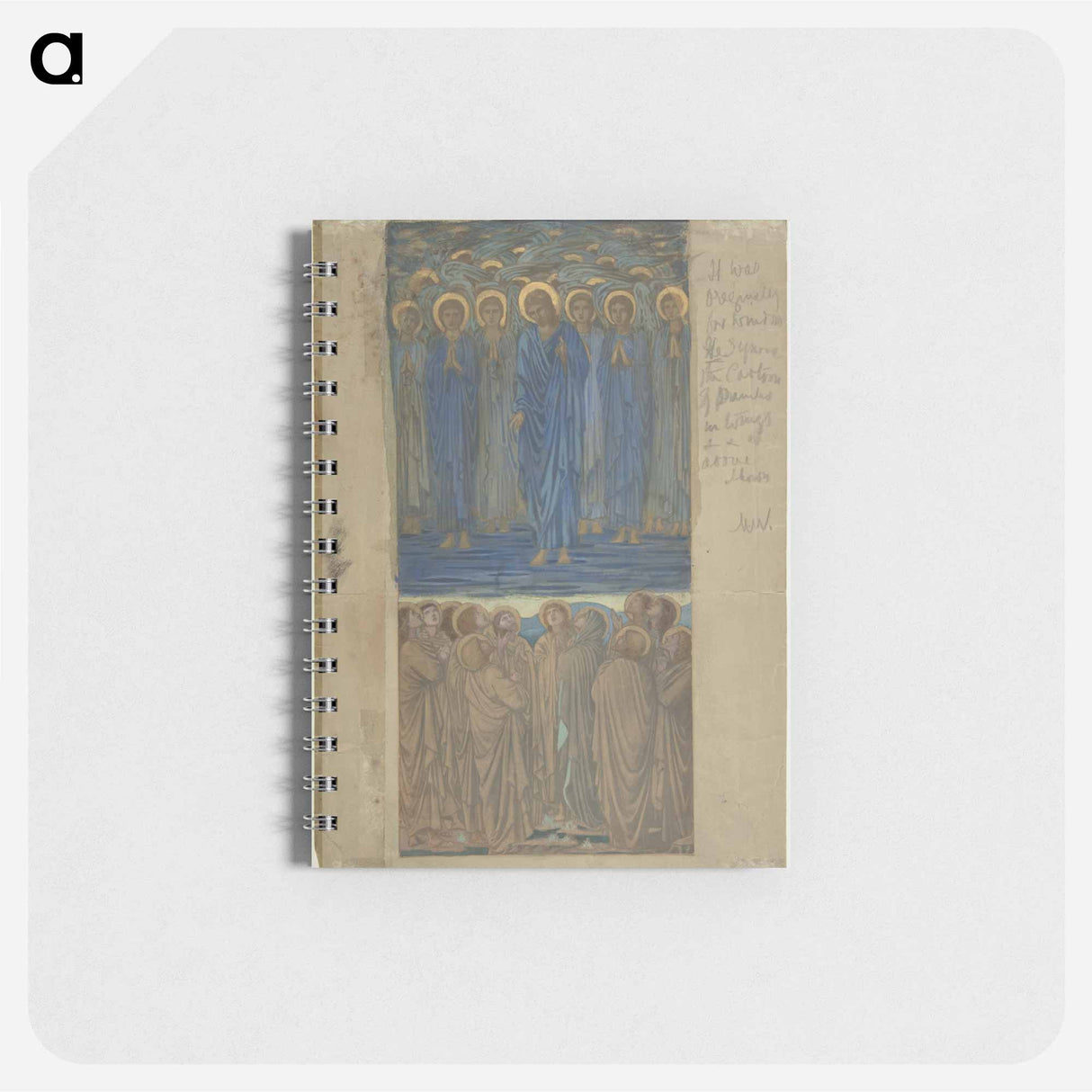 アートメモ帳-Ascension of Christ (Acts I, 1–9): Study for stained-glass window - エドワード バーン ジョーンズ Memo.