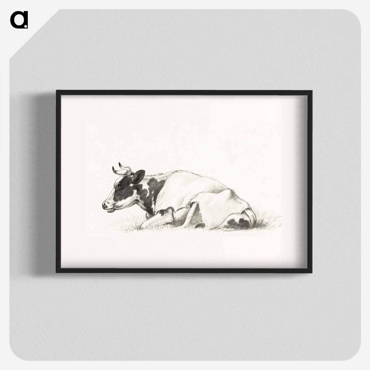 Lying cow - ジャン ベルナール Poster.