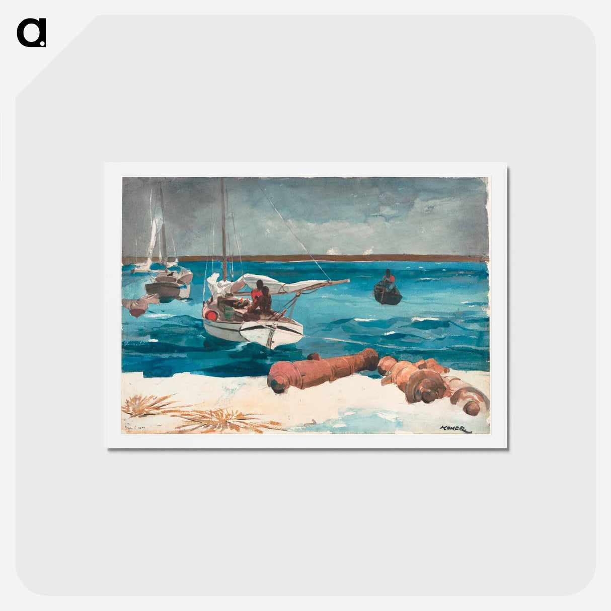 アートポストカード-Nassau - ウィンスロー ホーマー Postcard.