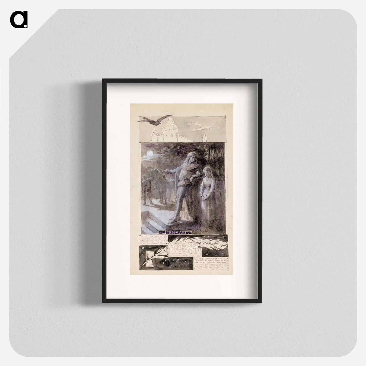 Illustration of the little karin - アルバート エーデルフェルト Poster.