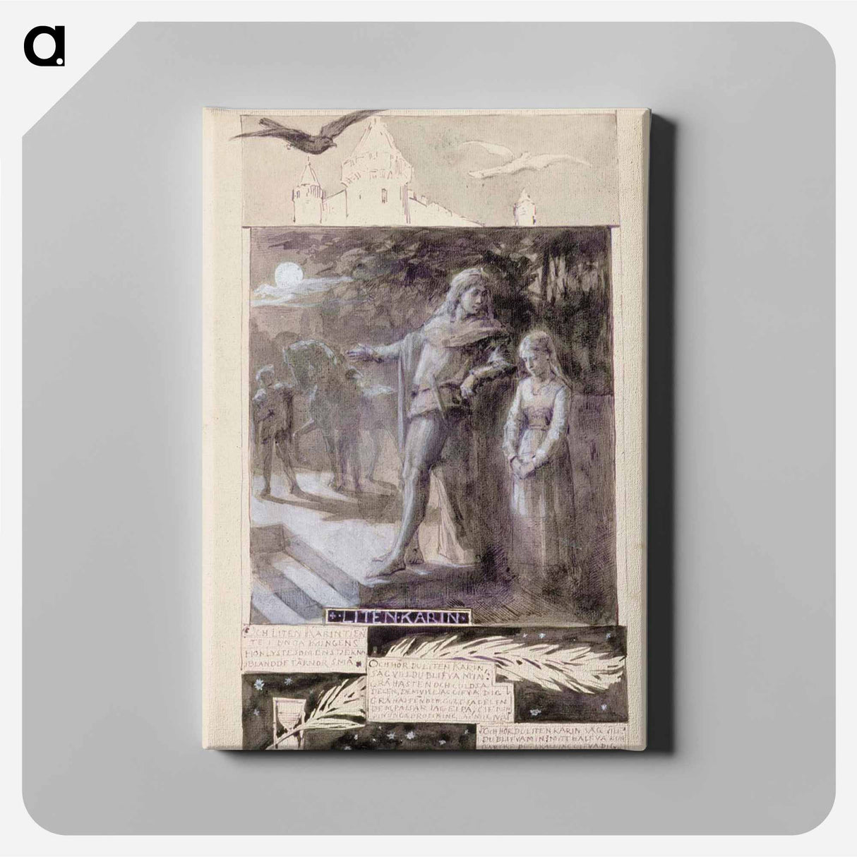 Illustration of the little karin - アルバート エーデルフェルト Canvas.