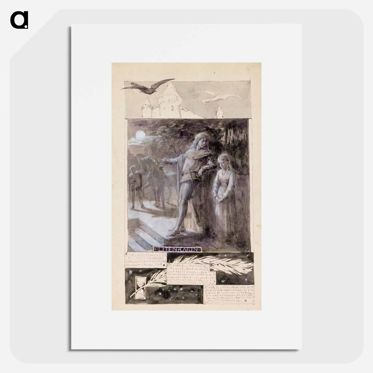 Illustration of the little karin - アルバート エーデルフェルト Poster.