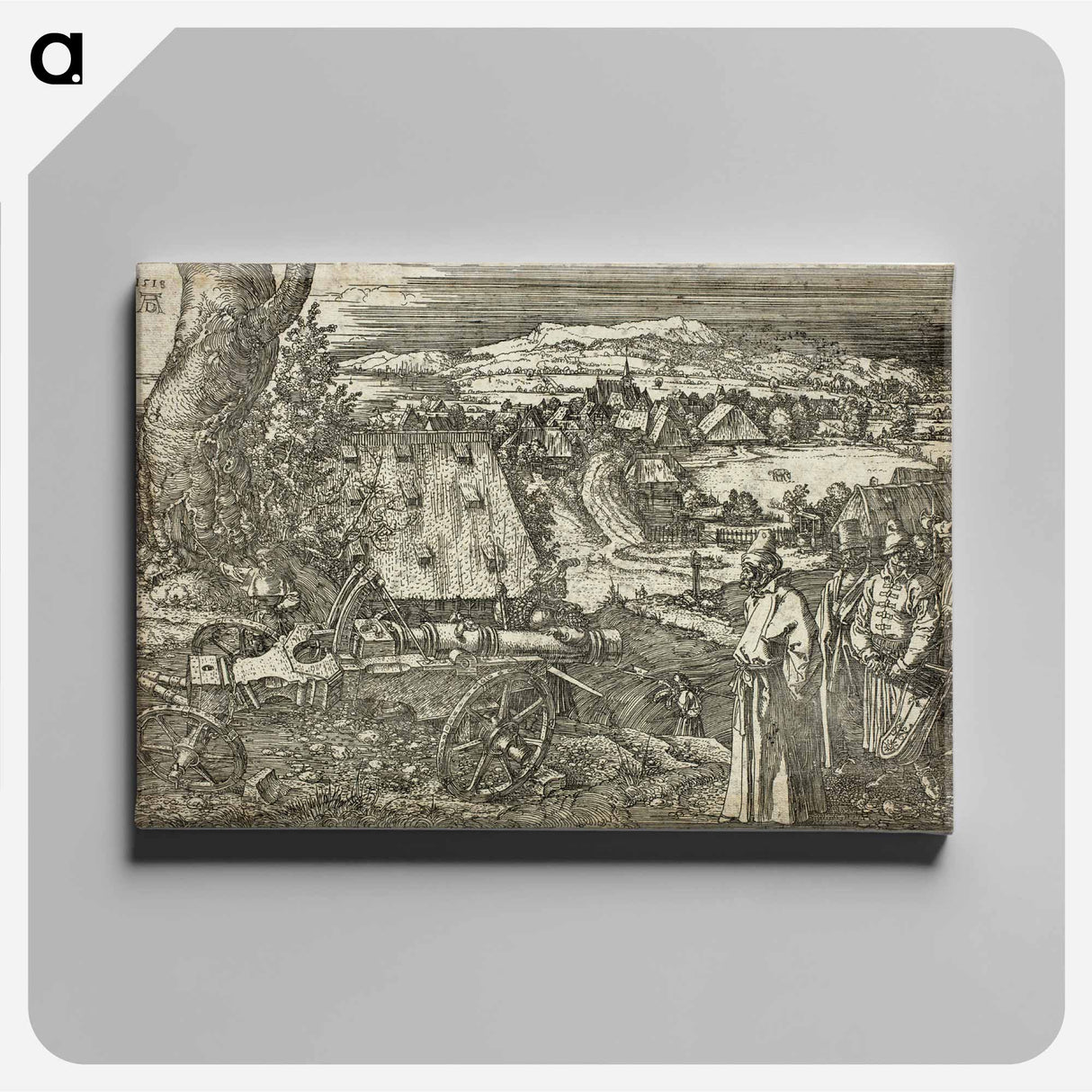 アートパネル-Landscape with Cannon - アルブレヒト デューラー Canvas.