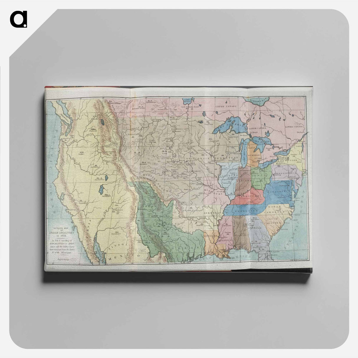 Illustrations of the manners, customs, and condition of the North American Indians - アンティーク地図 Canvas.