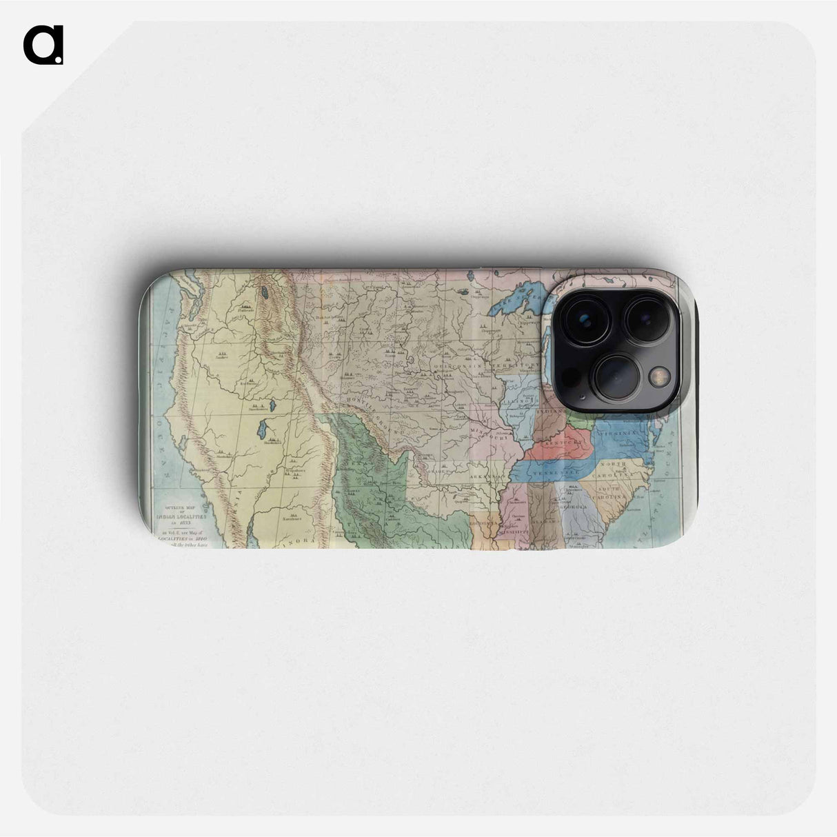 Illustrations of the manners, customs, and condition of the North American Indians - アンティーク地図 Phone Case.