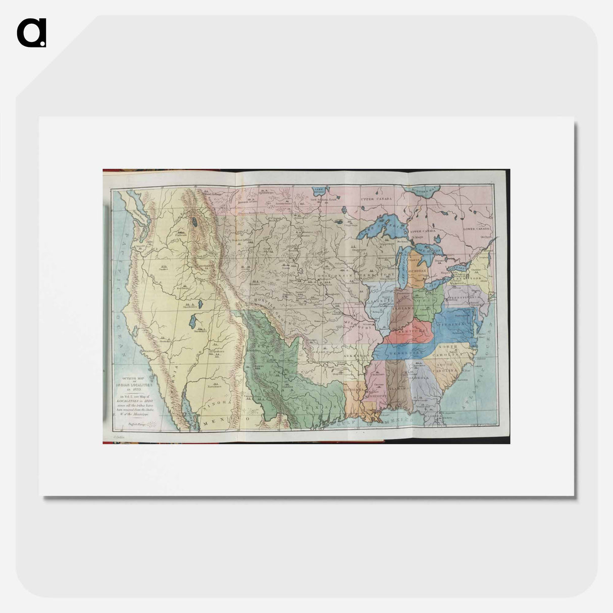 Illustrations of the manners, customs, and condition of the North American Indians - アンティーク地図 Poster.