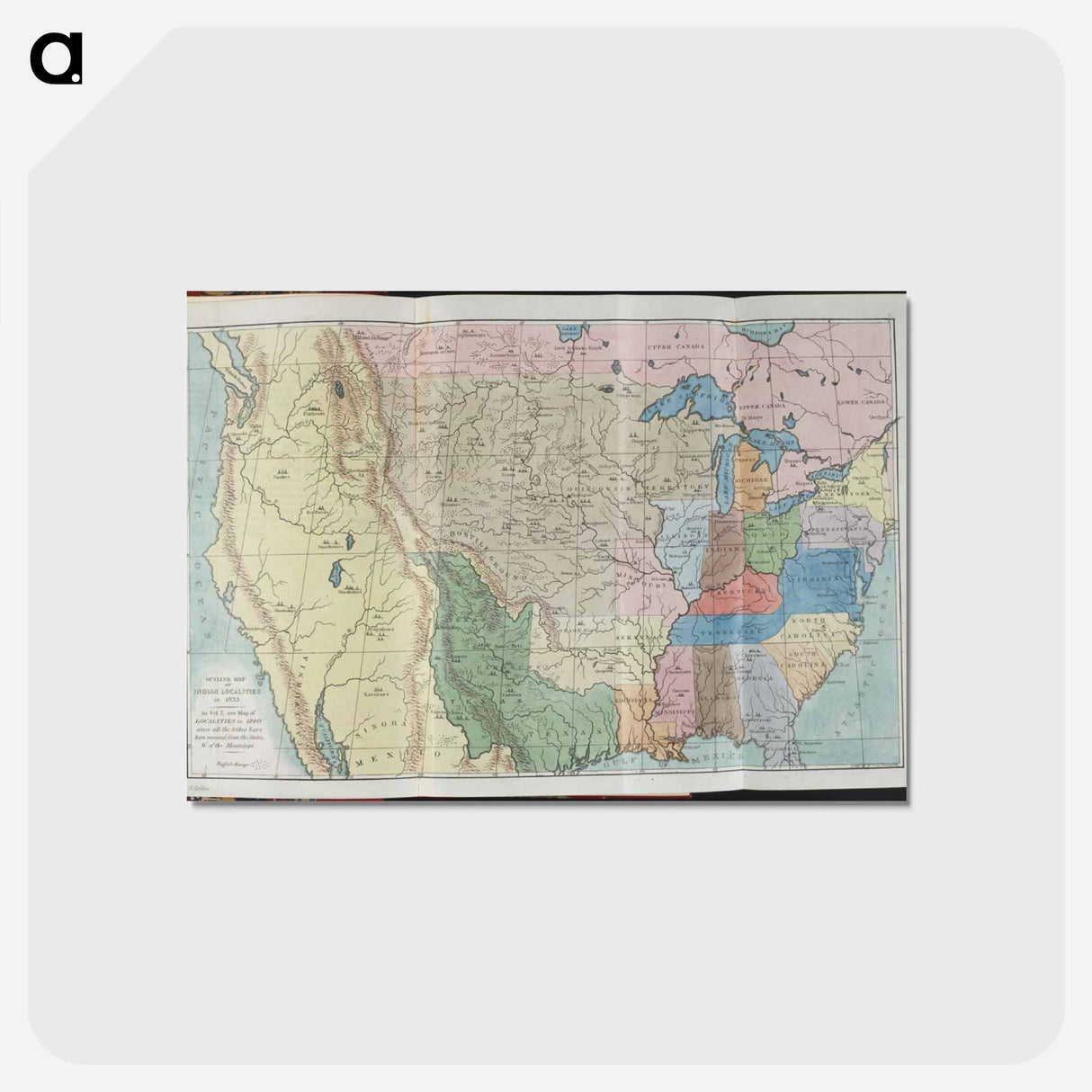 アートポストカード-Illustrations of the manners, customs, and condition of the North American Indians - アンティーク地図 Postcard.
