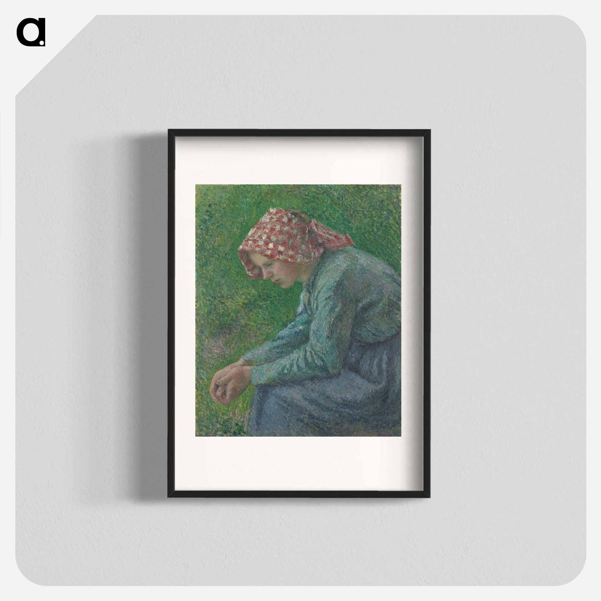 アートポスター-A Seated Peasant Woman - カミーユ ピサロ Poster.