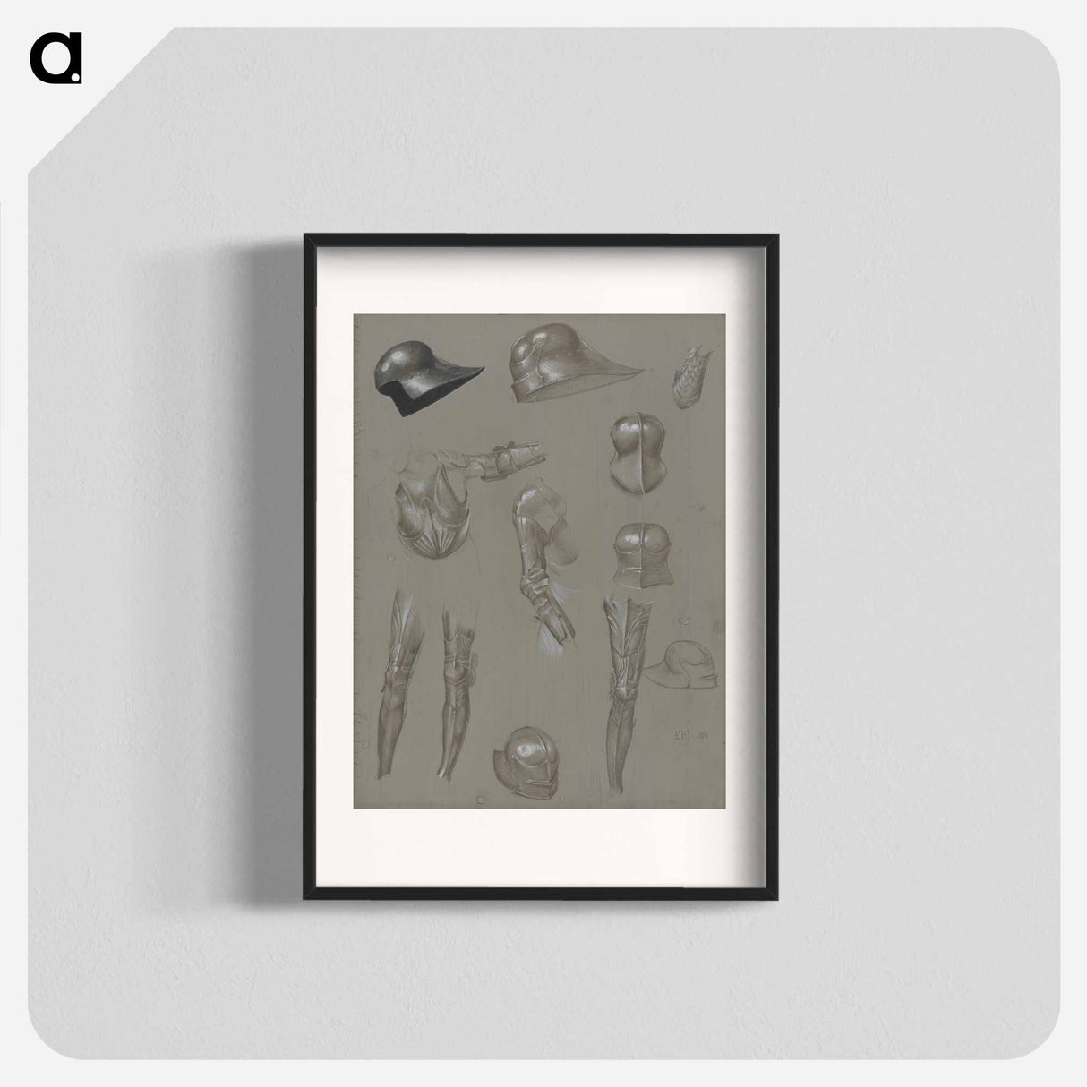 Studies of a Suit of Armor - エドワード バーン ジョーンズ Poster.