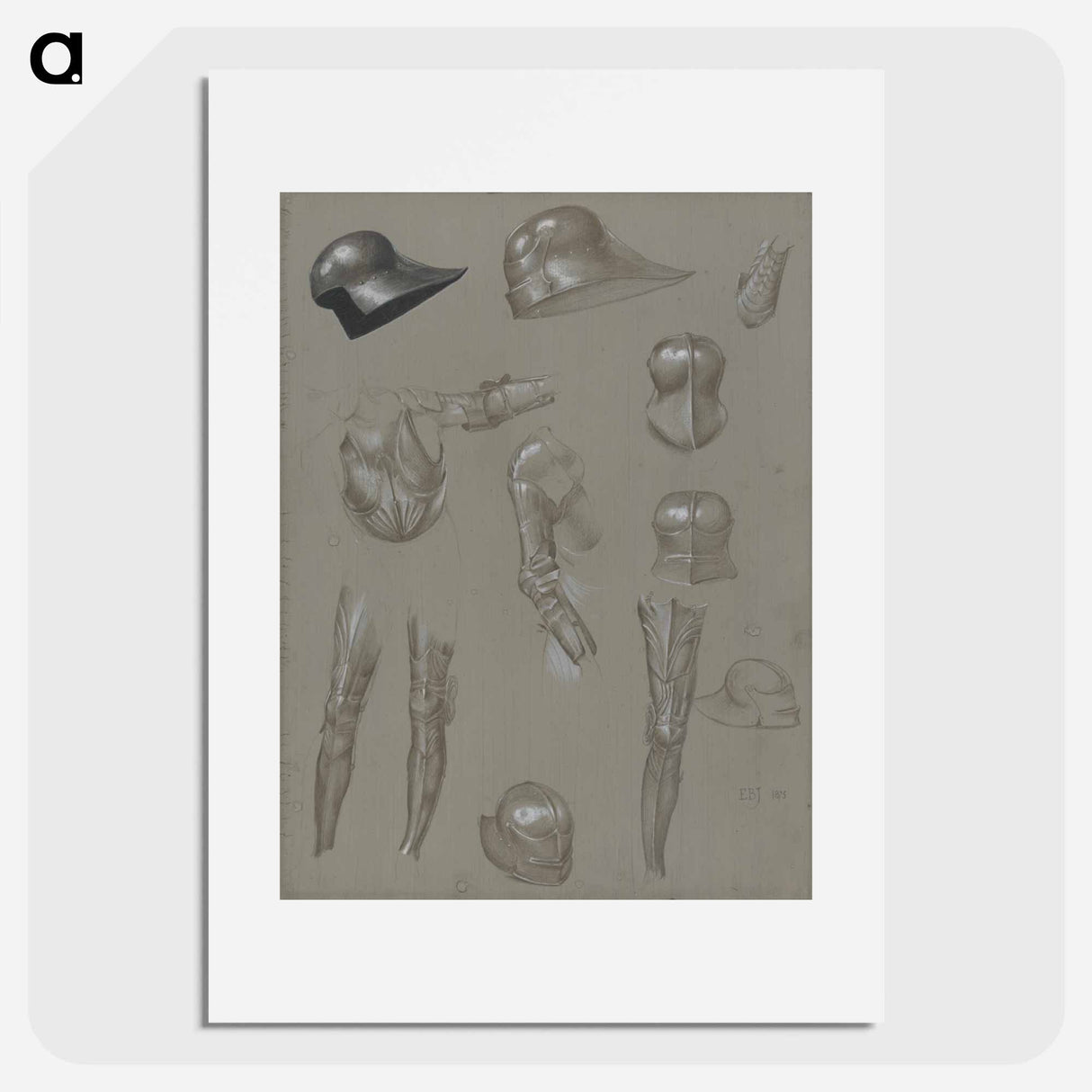 Studies of a Suit of Armor - エドワード バーン ジョーンズ Poster.