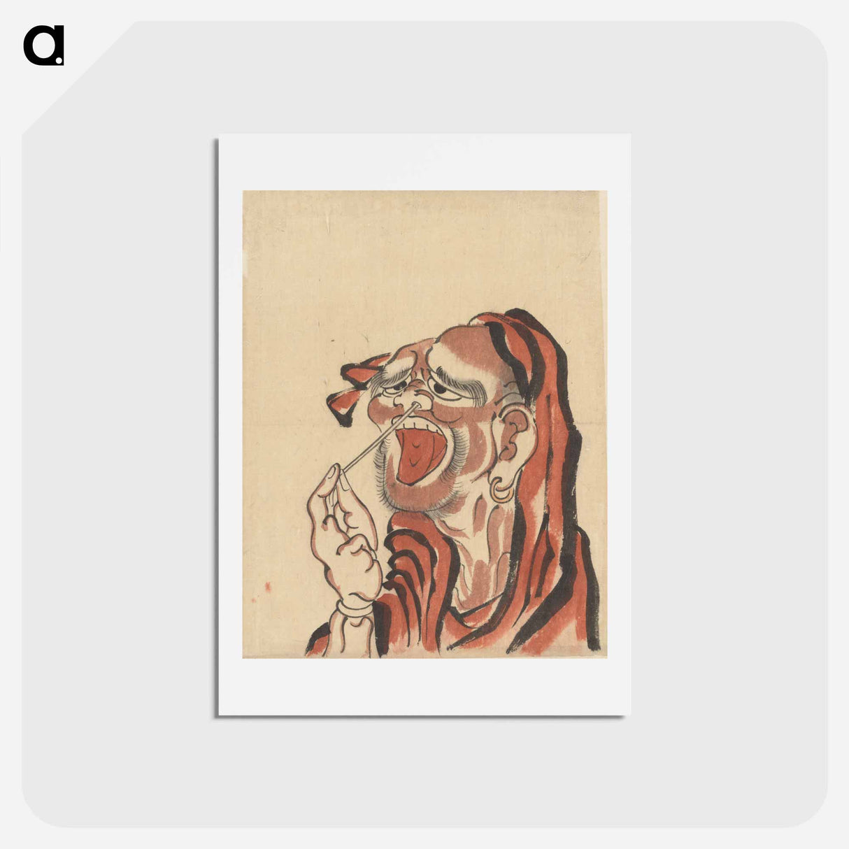 Daruma (Buddhist Saint) - 葛飾 北斎 Postcard.